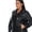 Black, variant on White Mark Women's Plus Size PU Faux Leather Studded Jacket