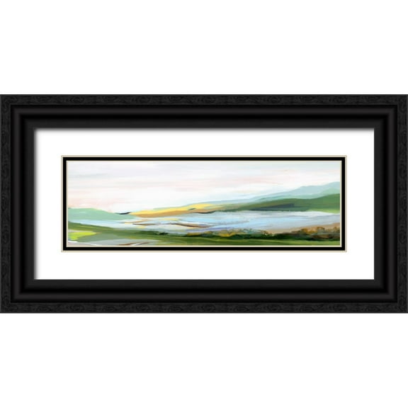 Isabelle Z  14x7 Black Ornate Wood Framed with Double Matting Museum Art Print Titled - Highland II