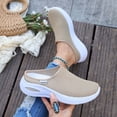 thumbnail image 5 of OOOUM Mesh Mesh Sneakers For Women Comfortable Cushioned Slip On Shoes Breathable Casual Lightweight Walking Shoes Khaki US:7.5, 5 of 6