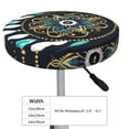 thumbnail image 4 of Balery Boho Dreamcatcher Round Bar Stool Seat Covers Velvet Fabric Adjustable Protects from Scratches and Stains for 14-17 Inch Chair-14 inch, 4 of 7