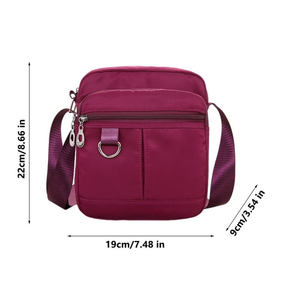 EUDIDV Sling Bag,Crossbody Bag Nylon Cloth Bag Multi Compartment Medium Bag Middle Aged Casual Shoulder Bag,Crossbody Bag,Small Backpack