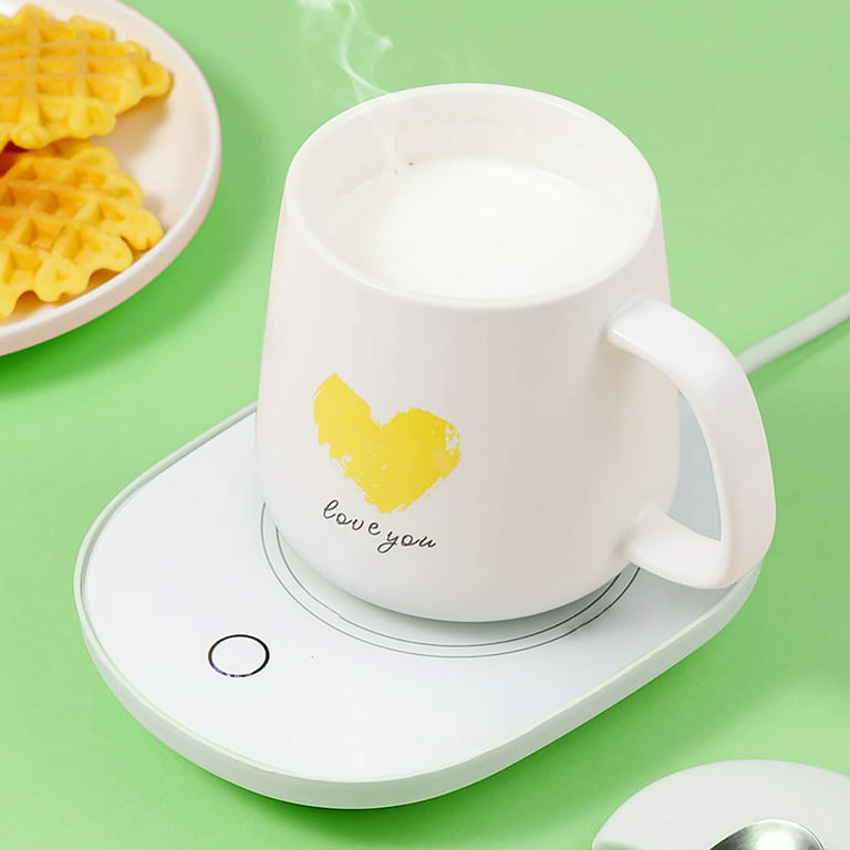 LIZHIGU Coffee Mug with Warmer - Cute Mug Warmer Cup Warmer Beverage Coffee  Warmer for Desk Coffee Warmer with Mug Set with Auto Shut off Smart Coffee