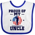thumbnail image 3 of Inktastic Military Uncle Proud Nephew Boys or Girls Baby Bib, 3 of 4