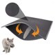 thumbnail image 4 of Alfombrilla para arena para gatos, alfombrilla protectora para el suelo del alimentador de gatos impermeable de doble capa plegable y alfombrilla fácil de limpiar Adepaton YQ-0032, 4 of 4