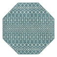 thumbnail image 4 of Unique Loom Outdoor Trellis Collection Area Rug - Tribal Trellis (7' 10" Octagon Teal/Ivory), 4 of 7