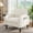 Beige, variant on Romorgniz Mid Century Modern Accent Chair, Lounge Armchair with Extra Thick 6.3" Cushion & Side Pockets, Comfort Chair for Living Room, Bedroom, Apartment, Small Space, Beige