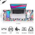 thumbnail image 5 of Long Mouse Pads for Desk,Pioneer Flower Floral Print Pattern Desk Mats on Top Of Desks, Desk Mouse Pad Extra Large with 3mm Non-Slip Base and Stitched Edge for Gaming,Office,Work,Home 31.5"x11.8", 5 of 6