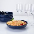 thumbnail image 4 of 22 Ounce Porcelain Pasta Bowls Set 6 Pack Premium Ceramic Large Capacity Plates for Salad and Soup, Serving Bowl, Microwave & Dishwasher Safe (White), 4 of 9