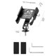 thumbnail image 2 of Soporte de aluminio para teléfono de motocicleta instalación rápida Clip para teléfono de bicicleta Scooter diseño de soporte inferior Universal para soporte de teléfono para bicicleta, 2 of 9