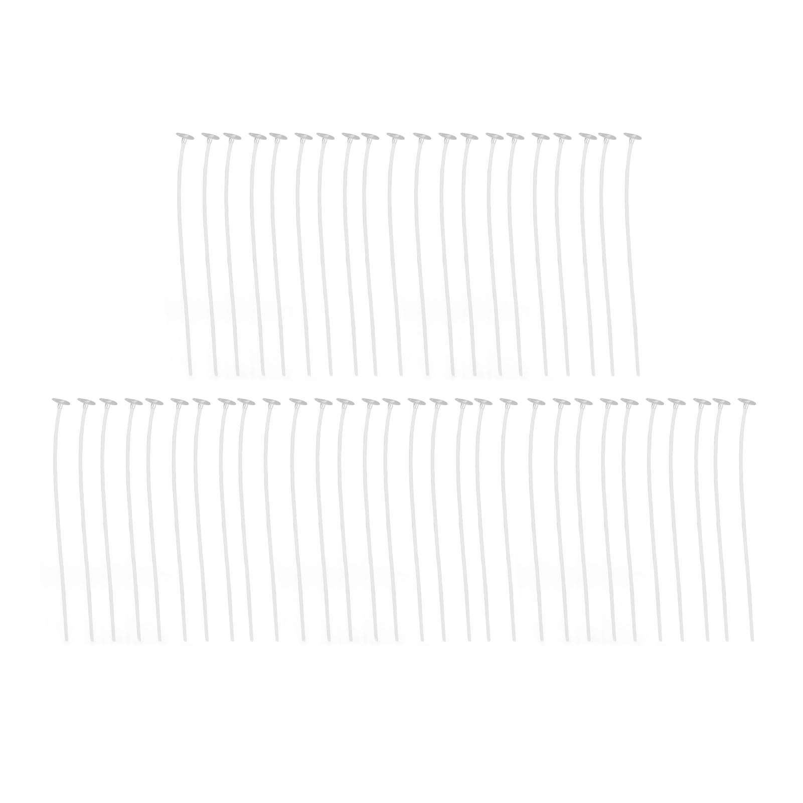 Candle Wicks, Low Smoke 50 Pieces Eco Friendly Pre Waxed Candle Wicks