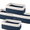 navy blue, variant on HLAOLA 4-Pack Cotton Rope Storage Baskets, Rectangle Baskets with Handles, Nursery & Bathroom Organizer