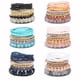 thumbnail image 2 of Nvzi Pulseras de cuentas apilables bohemias Pulseras de cuentas elásticas multicolores Pulsera ajustable de cuentas en capas Pulseras elásticas (azul), 2 of 4