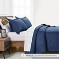 thumbnail image 4 of Twin Quilt Set Navy Blue Bedspreads - Soft Bed Summer Lightweight Bedspread Comforter - Modern Style Coin Pattern Coverlet for All Season - 2 Pieces (1 Quilt, 1 Pillow Sham), 4 of 7