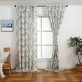 thumbnail image 6 of Everyday Celebration Peacock Print Room Darkening Pleated Panel W/Back tabs, 25x96"(2pcs) Blue, 6 of 8