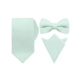 thumbnail image 1 of Conjunto de pañuelo de bolsillo para hombres INSPIRE CHIC, corbata de color sólido, juego de pajaritas gruesas preatadas, fiesta de invierno, verde menta, 1 of 6