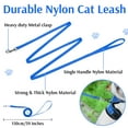 thumbnail image 3 of rabbitgoo Cat Harness and Leash for Walking, Escape Proof Soft Adjustable Vest Harnesses for Cats, Easy Control Breathable Reflective Strips Jacket, Dazzling Blue, 3 of 14
