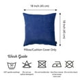 thumbnail image 2 of Set of 2 Sapphire Blue Brushed Twill Decorative Throw Pillow Covers, 2 of 5