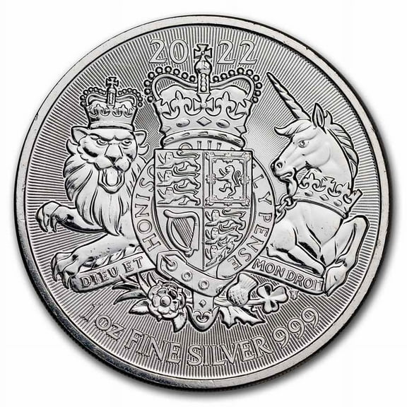 2022 Great Britain 1 oz Silver The Royal Arms BU (Damaged)