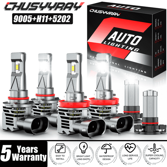 For Subaru Crosstrek 2013-2017 Combo 6Pcs LED Headlight High Low Fog Light Bulbs
