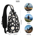 thumbnail image 2 of Sac à Bandoulière à Imprimé Marguerites Florales, Sac de Jour Léger à Porter en Travers avec Sangle Ajustable et Multiples Compartiments, Design Artistique Bohème Vintage, Convient aux Activités de Plein Air et aux Courts Voyages, 2 of 6