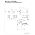 thumbnail image 3 of Kingston Brass KS7615BPL 4 in. Centerset Bathroom Faucet, Oil Rubbed Bronze, 3 of 3