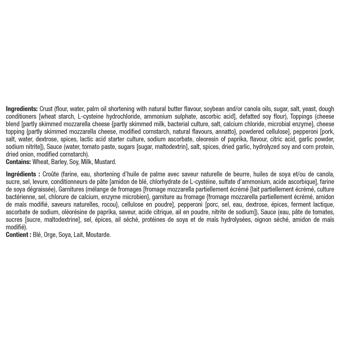 Pizza Deep Dish Pepperoni Red Baron en portion individuelle