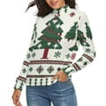 thumbnail image 2 of Knitted Christmas Tree Women's Turtleneck Sweater Long Sleeve Ribbed Fitted Turtle Neck Casual Fall Winter Collection Top 2XL, 2 of 4