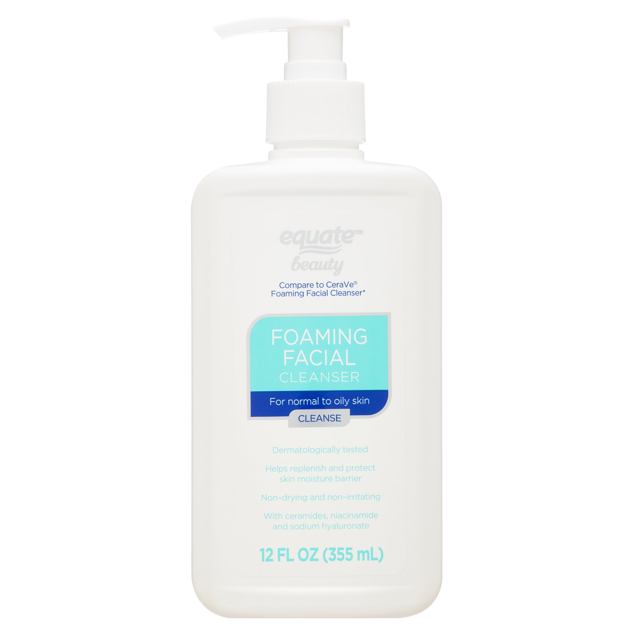 Equate Beauty Foaming Facial Cleanser for Normal to Oily Skin, 12 fl oz