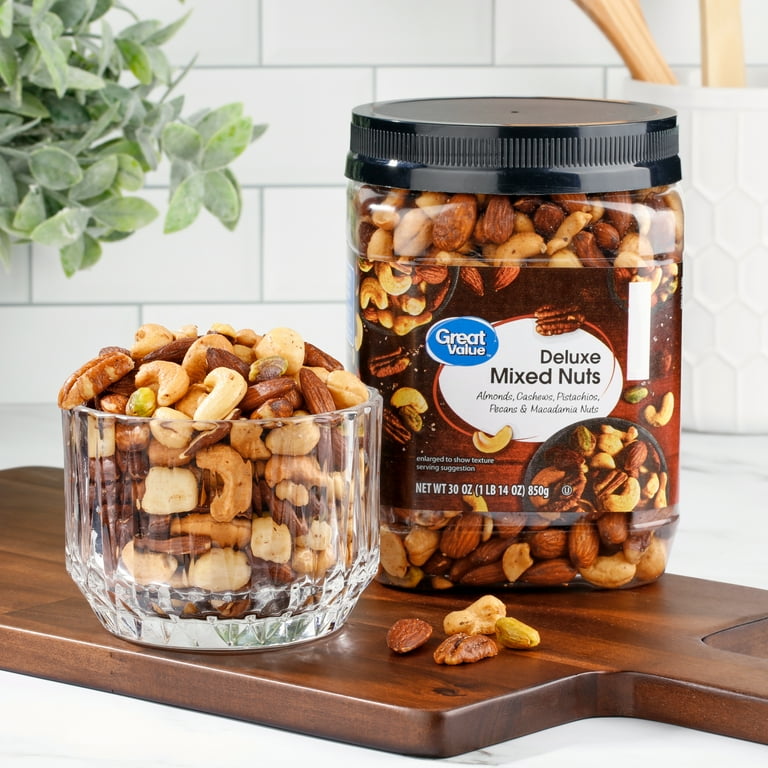 Great Value Mixed Nuts 30 oz, Mixed Almonds, Cashews, Pistachios