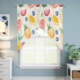thumbnail image 6 of Summer Fruits Kitchen Window Curtains, Swag Curtains Valance for Bedroom Living Room Bathroom, Yellow Red Blue Watercolor Rod Pocket Window Treatment Curtain Block Drapes 2 Panels 36"x45", 6 of 9