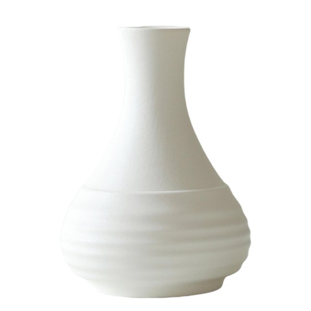 Florero de cerámica bnca hecho a mano moderno hecho a mano para repisa de chimenea, decoración de estar arreglo floral elegante C Sunnimix maceta blanca