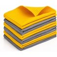 thumbnail image 1 of LAICAIW Microfiber Kitchen Dish Towels 6 Pack- 17 x 25\u201d Super Absorbent Kitchen Hand Dish Cloths, Lint Free & Quick Drying (Yellow/Light Gray), 1 of 7