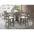 thumbnail image 2 of Pemberly Row Farmhouse 5-Piece Wood Counter Height Dining Set in Gray, 2 of 4
