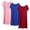 1 Pink + 1 Red + 1 Blue, variant on Jamicy Night Dress for Women Clearance Sales Women's Nightgown 3 Pack Nightshirts Short Sleeves Sleepwear Soft O Neck Nightdress with Built in Bra