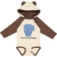 thumbnail image 3 of Inktastic I Love my Daddy Elephant Blue Boys Long Sleeve Baby Bodysuit, 3 of 5