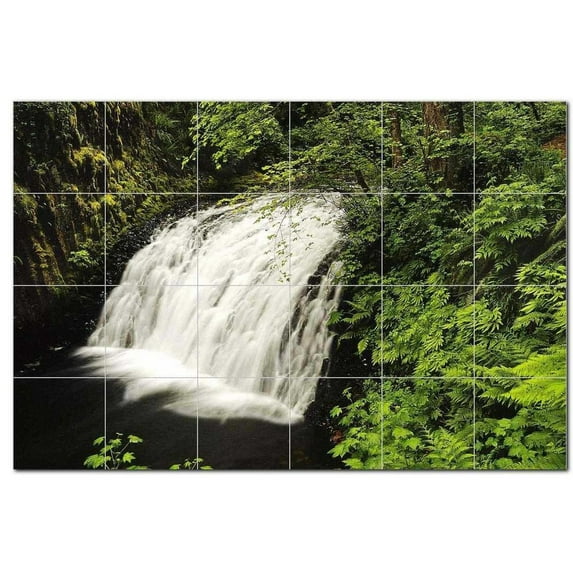 River Photo Ceramic Tile Mural Kitchen Backsplash Bathroom Shower, 405711-XL64