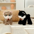 thumbnail image 4 of Cute Realistic Cat Plush Stuffed Animal Soft Kitten Cuddly Doll with Paw Tag Soothing Comfort Companion Pillow for Bedtime Self-Care Home Decor Kids Adults, 4 of 4