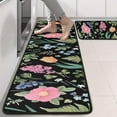 thumbnail image 2 of Kitchen Rugs Sets Of 2,Pioneer Flower Floral Print Pattern Anti Fatigue Kitchen Mat Rugs Non Slip Washable,Decorative Kitchen Floor Mats for Kitchen,Sink,Laundry,17"x47"+17"x47", 2 of 5