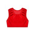 thumbnail image 3 of iiniim Girls Shiny Sequins Performance Crop Tops Kids Sleeveless Hip Hop Tank Top Vest 3-116 A Red 12-14, 3 of 7