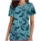 thumbnail image 2 of Fiudx Liquidación de Ahorros de Verano Top de Lactancia con Bolsillo y Cuello En V de Manga Corta con Estampado de Halloween para Mujer, 2 of 5