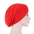 thumbnail image 5 of Travelwant Women Hijab Beading Pre-Tied Twisted Braid Turban Hat Head Scarf Cancer Chemo Beanies Headwear Headwrap Cap, 5 of 7