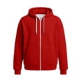 thumbnail image 5 of jiaxiM Waffle Knit Hoodies for Men Full Zip Sweatshirt Hooded with Pocket Loose Fit Drawstring Athletic Jackets, 5 of 5