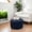 Navy Blue, variant on Round Ottoman Pouf Ottoman Foot Stool Seat Faux Fur Bean Bag Foot Rest Floor Chair Leg Rest for Living Room, Bedroom or Wedding Gifts 20x20x14 Inches (Light Gray)