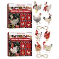 thumbnail image 2 of Cheer US 8Pcs Funny Acrylic Christmas Chicken Ornament Set, Christmas Chicken Ornaments, Christmas Tree Decorations Christmas Ornament, Chicken Christmas Hanging Ornaments, 2 of 8