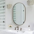 thumbnail image 6 of ANDY STAR Bronze Bathroom Mirror, 20x33 Antique Bronze Oval Mirror, Pill Wall Mirror, Modern Vanity Mirror Metal Frame Deep 1" for Bathroom, 6 of 9