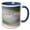 Blue/White, variant on 3drose, Usa, Utah, Tooele County. Blur of Wild Horse Colt Galloping, 11oz Two-tone Black Mug
