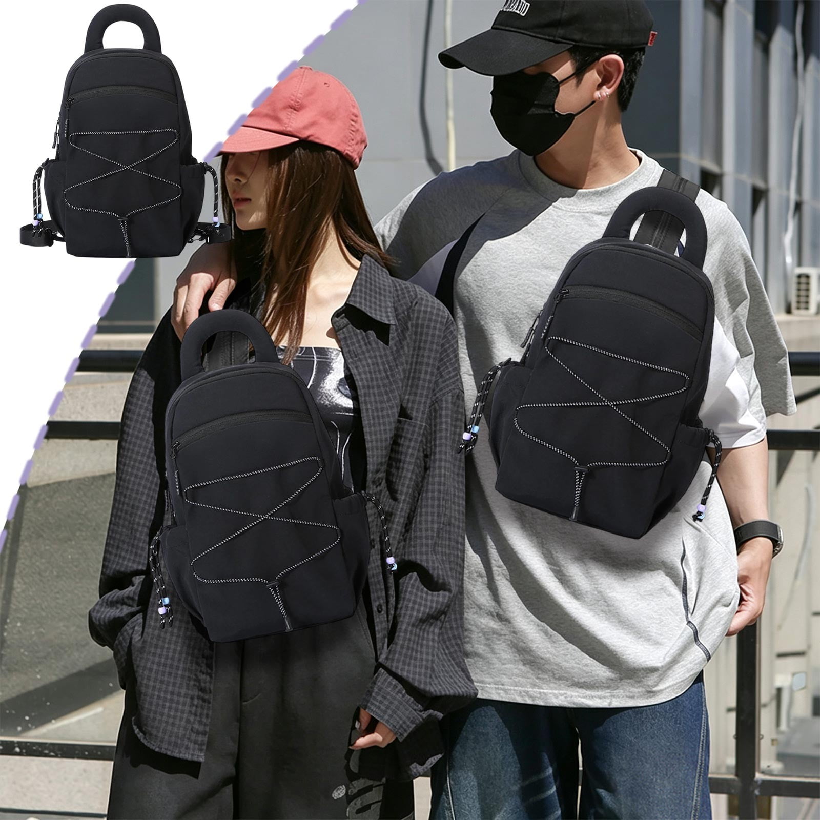 Waterproof Hiking Backpack Lightweight Casual Daypack Multi-way Carry Travel Sling Bag for Cycling Commute & Walking