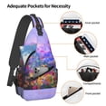 thumbnail image 3 of Lsque Colorful Purple Cosmos Flower Pattern Cross Chest Bag Diagonally – Premium Durable Front Chest Sling with Adjustable Padded Strap, High-Capacity Storage, 3 of 8