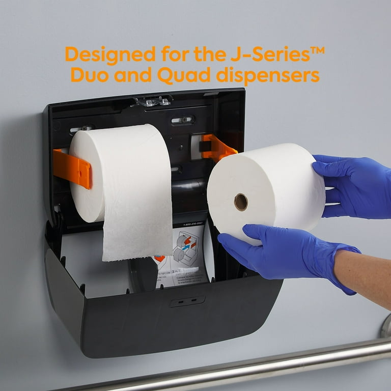 J-Series 1-Ply Small Core Bath Tissue, Septic Safe, White, 4 J-Series 1-Ply Small Core Bath Tissue, Septic Safe, White, 4