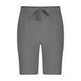 thumbnail image 6 of COSFO Men Shorts Casual Relaxed Fit Gray Elastic Waist Cotton Linen Outdoor Bermuda Shorts, 6 of 7